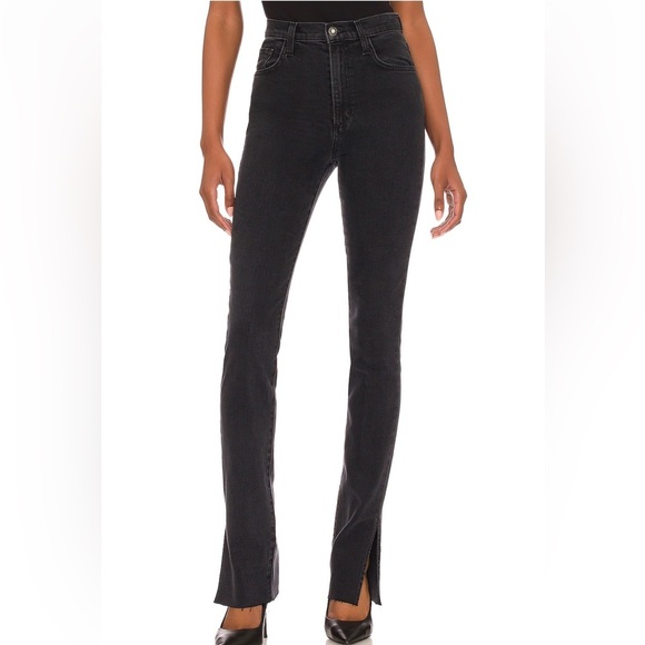 Favorite Daughter Valentina Tower Super High Rise Cigarette 34” Black Jeans - Picture 1 of 13